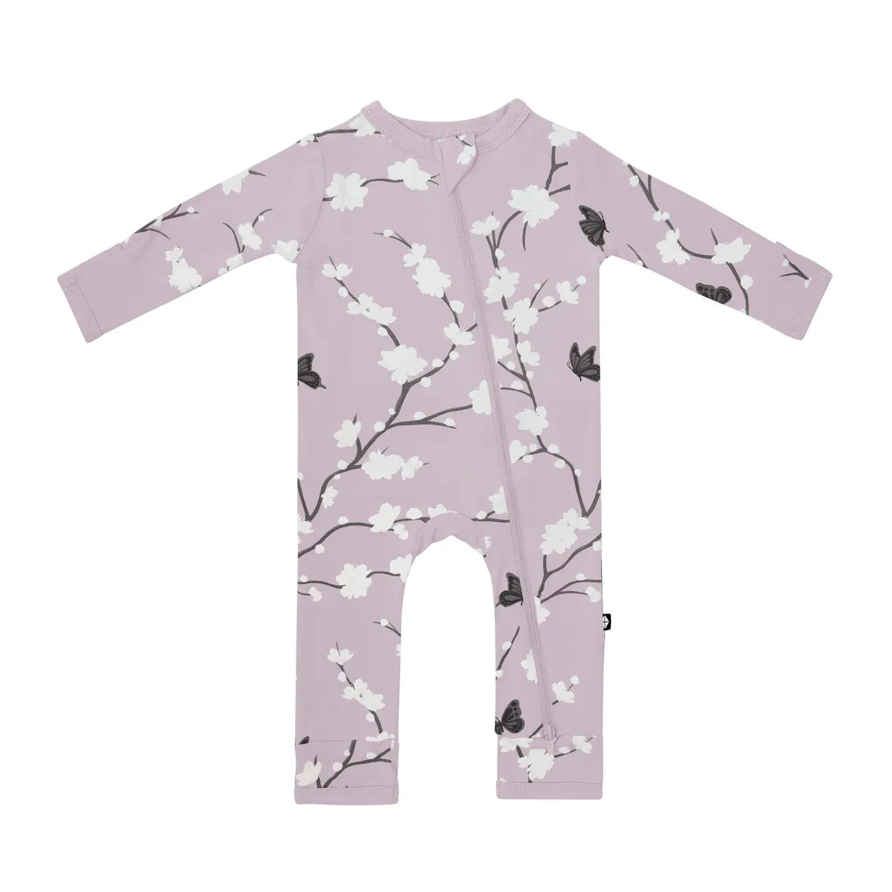 Kyte Baby – Bamboo Zippered Romper in Cherry Blossom